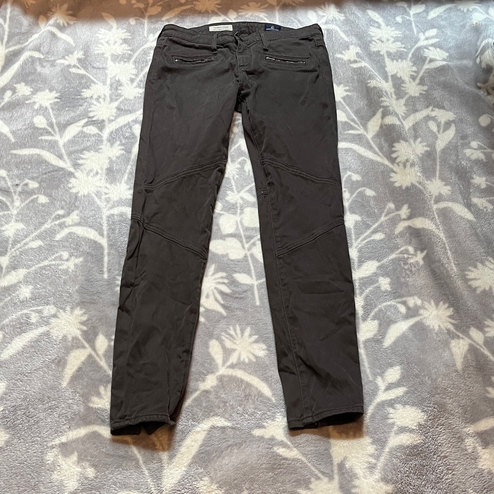 Awesome Brown AG-The Moto Leggings -Zipper Trimmed Sz 27 R